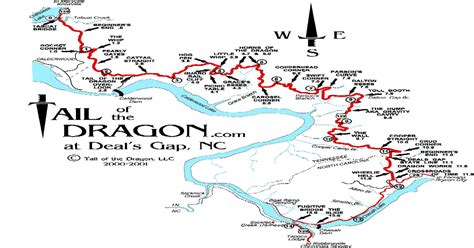 Tail of the Dragon Map