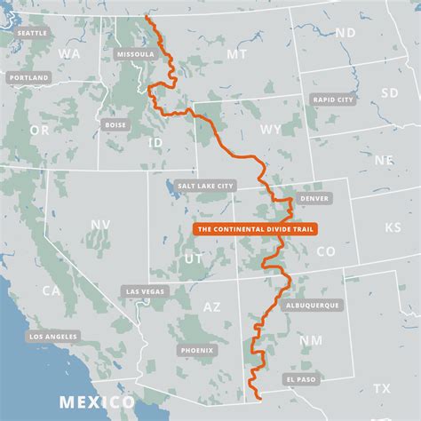 MAP The Continental Divide Trail Map