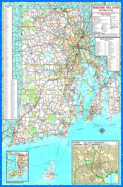 MAP Towns In Rhode Island Map