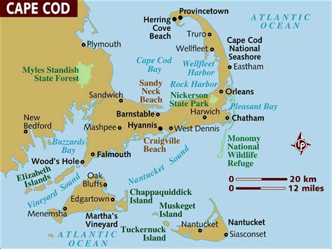 MAP Towns On Cape Cod Map