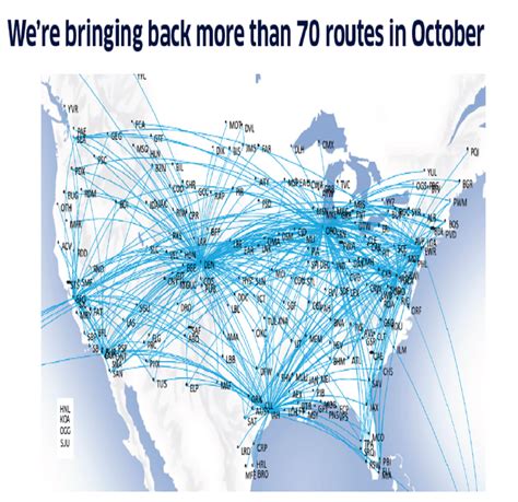 MAP United Airlines Map Of Flights