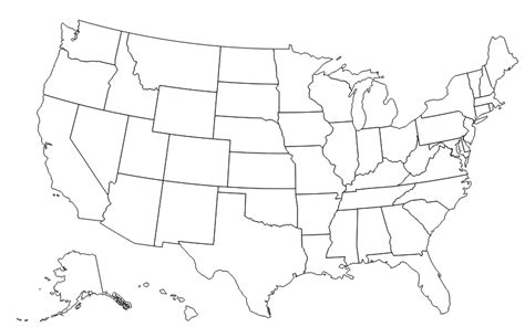 USA Map without Names
