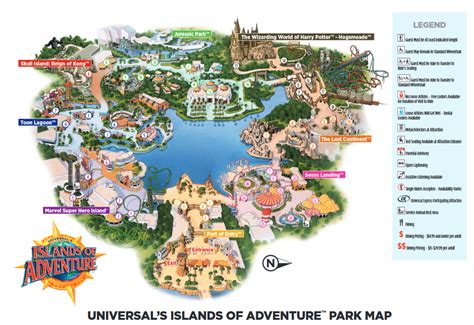 Universal's Islands Of Adventure Map