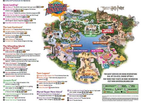 MAP Universal Studios Island Of Adventure Map