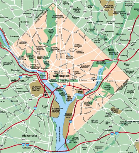 MAP Washington Dc On The Map