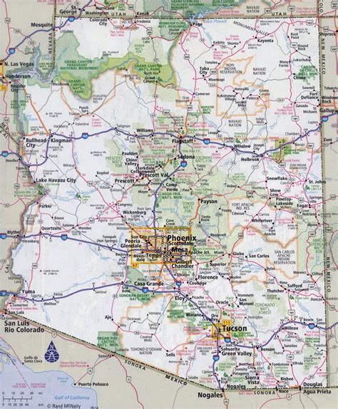 Arizona on a Map