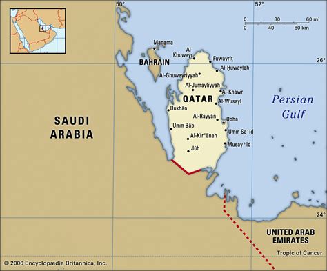 Map of Qatar