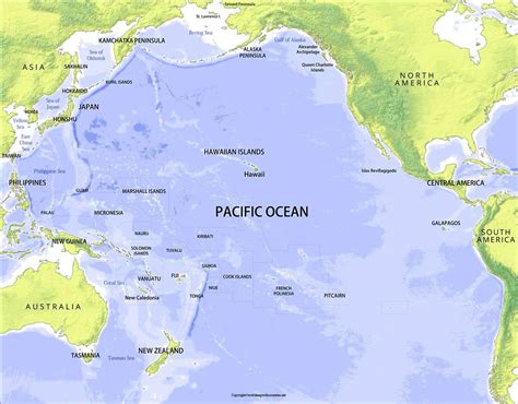 World Map Of Pacific Ocean