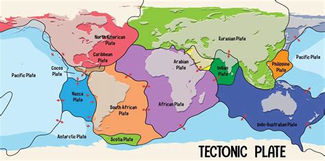 MAP World Map Of Tectonic Plates