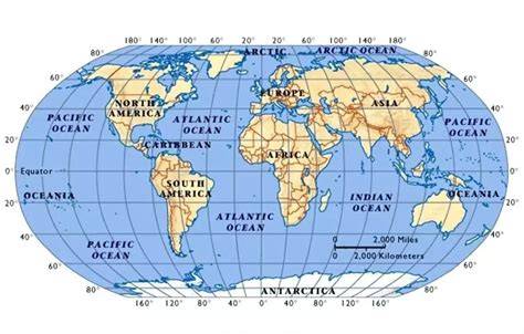World Map With Latitude And Longitude