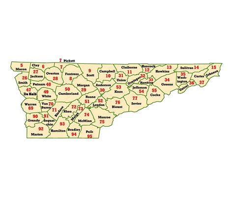 Map of Tennessee Zip Codes