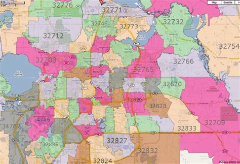 MAP Zip Code Map Of Orlando