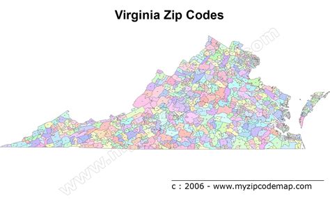 ZIP Code Map Of Virginia