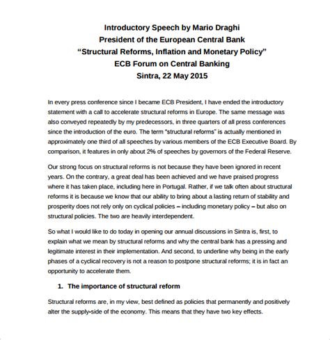 Introductory Speech For Conference Sample