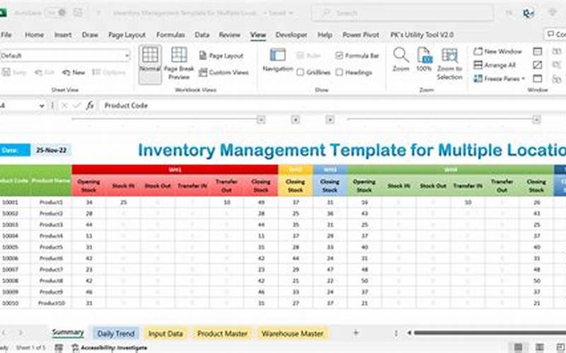 Inventory Management Excel