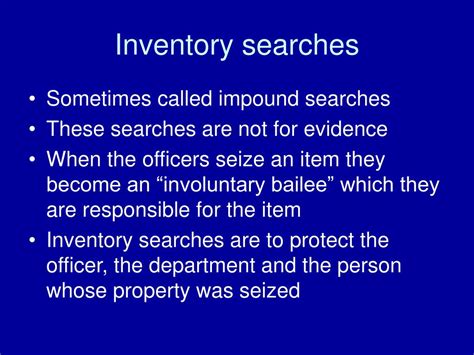 Inventory Searches