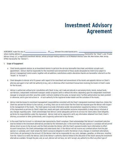 Investment Contract FREE 21+ Examples, Format, Pdf Examples