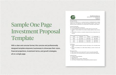 Investment Proposal - 21+ Examples, Format, Pdf | Examples