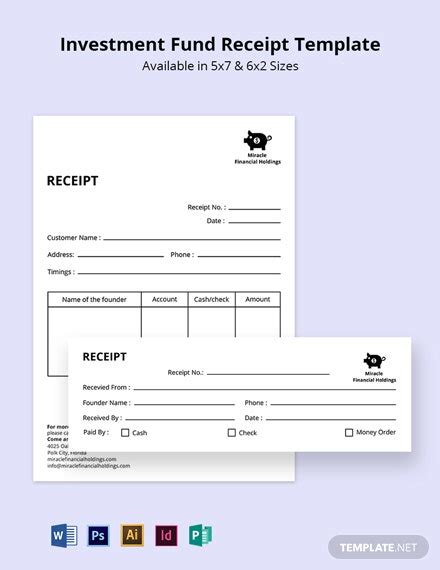 Investment Receipt Template