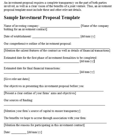 Investor Proposal Template: A Comprehensive Guide