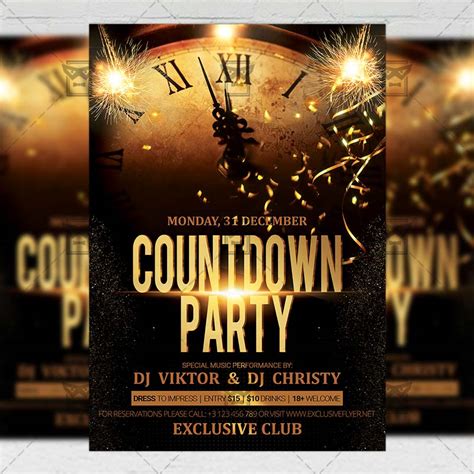 Modern Countdown New Year's Eve Party Invitation Berry Berry Sweet