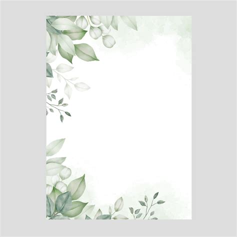 Vintage wedding invitation card template with leaves background by Dheo