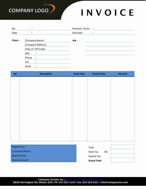 Simple Invoice Example invoice example