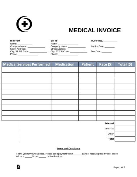 15+ Medical Invoice Template Free Word, Excel, PDF Format Download