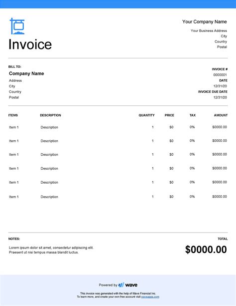 Real Estate Invoice Template Design Word Download