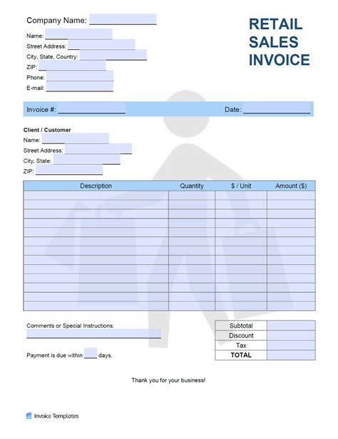 Retail Invoice Template 13+ Free Word, Excel, PDF Format Download