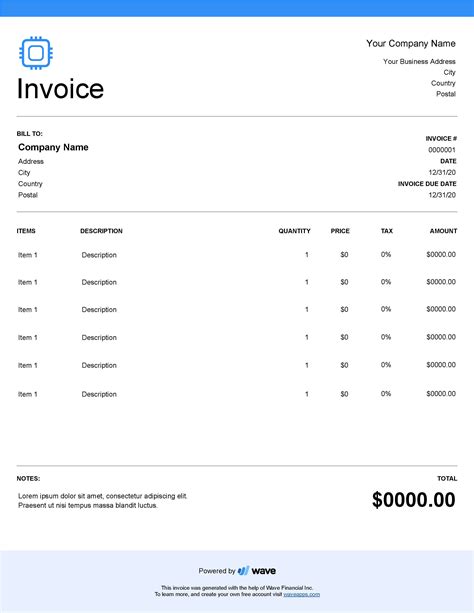 Free Developer Invoice Templates