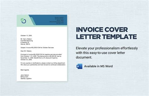 Invoice Cover Letter Word Format