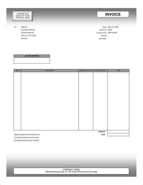 Invoice Template Download Excel invoice example