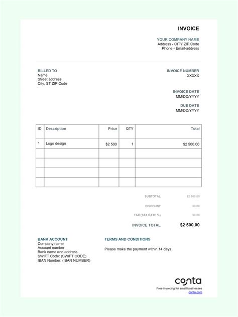 Invoice Template Word Mac | invoice example