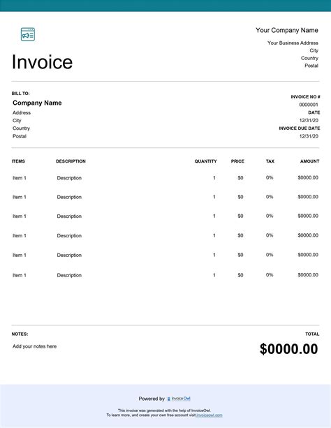 Free Invoice Template Edit & Download Jobber
