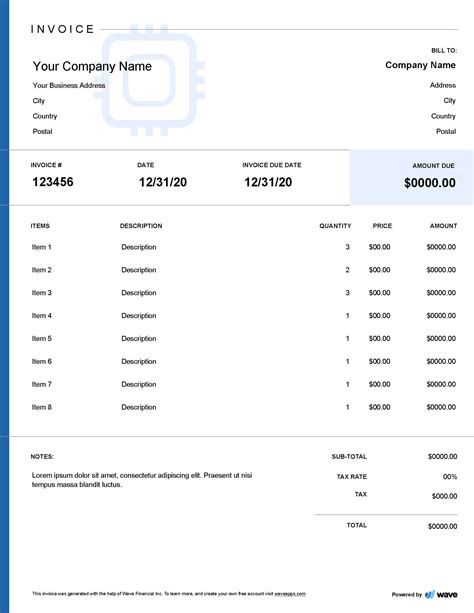 Virtual Assistant Invoice Template 📃 Free Invoice Generator