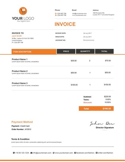 12+ Invoice Template DocTemplates