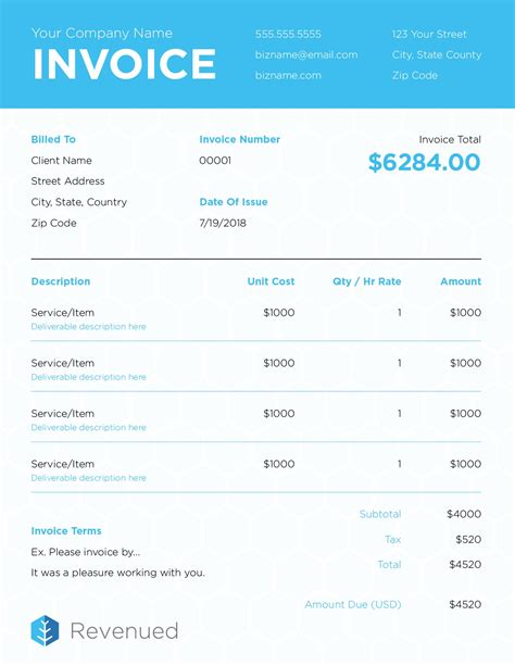 Accounting Invoice Template Sample GeneEvaroJr