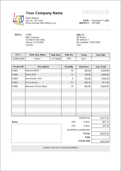 Accounting Services Invoice Template Visme