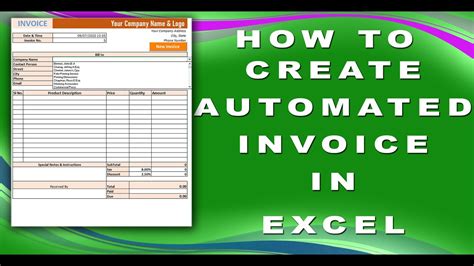 How To Create Invoice In Excel With Database Whereintop