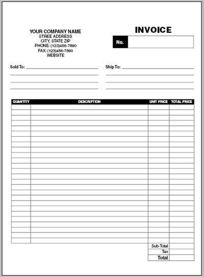 Free Billing Invoice Template Excel PDF Word (.doc)