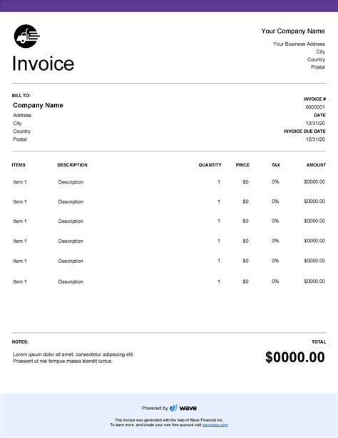 Basic invoice template Download this sample of a basic invoice if you