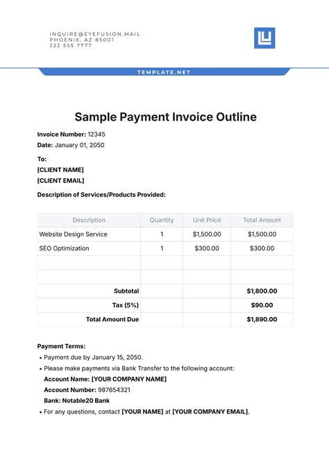 Payment Invoice Template —