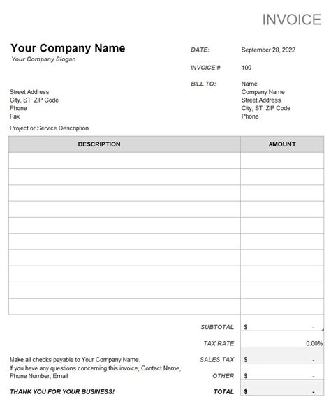 GST Invoice Format in Excel, Word, PDF and JPEG (Format No. 13)