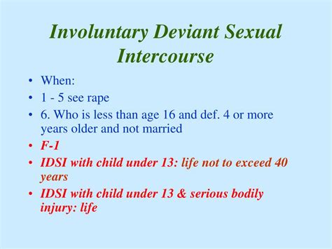 Unveiling the Legally Defined Involuntary Deviate Sexual Intercourse: Understanding the Intricacies of this Complex Criminal Offense