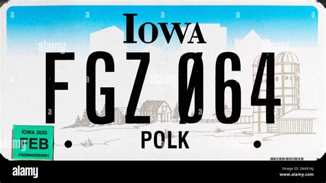 Iowa License Plate