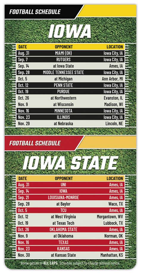 Iowa State Schedule Fall 2024