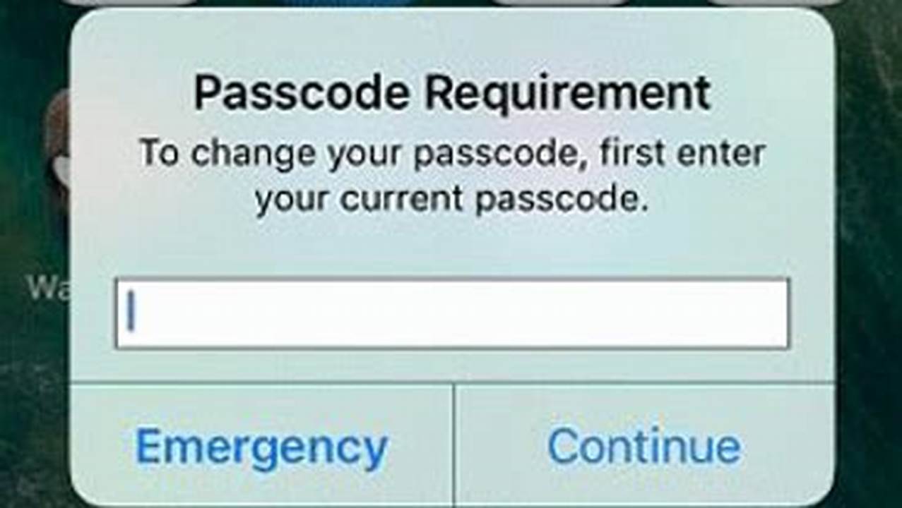 Iphone Passcode Requirement Message 2024