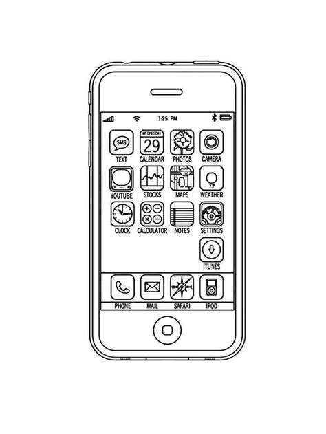 Iphone Coloring Page