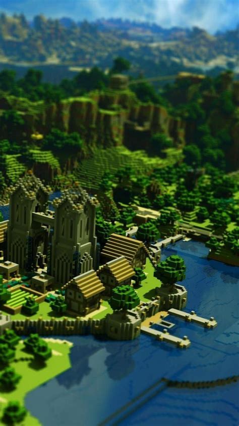 Iphone Minecraft Landscape Wallpaper